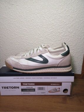 Tretorn Rawlins Men's White and Green Retro Sneaker